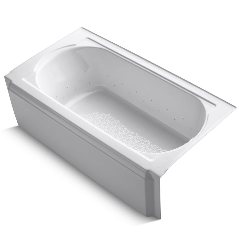 Kohler Memoirs 60" x 34" Alcove Air Bathtub with BubbleMassage